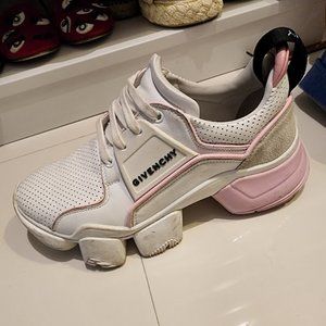 Givenchy Womens Jaw Low Top White Pink Sneaker Shoes Size 38
